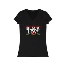 Load image into Gallery viewer, Black Love V-Neck Tee