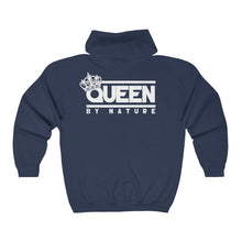 Load image into Gallery viewer, Queen By Nature Zip Up Hoodie (front&amp;back)