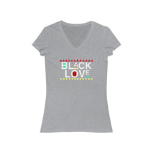 Load image into Gallery viewer, Black Love V-Neck Tee