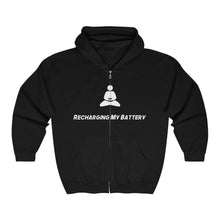 Load image into Gallery viewer, Recharging My Battery Zip Up Hoodie