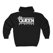 Load image into Gallery viewer, Queen By Nature Zip Up Hoodie (front&amp;back)