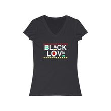 Load image into Gallery viewer, Black Love V-Neck Tee