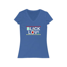 Load image into Gallery viewer, Black Love V-Neck Tee