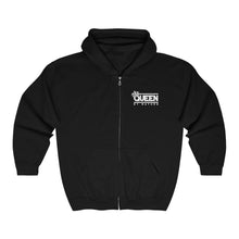 Load image into Gallery viewer, Queen By Nature Zip Up Hoodie (front&amp;back)