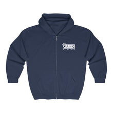 Load image into Gallery viewer, Queen By Nature Zip Up Hoodie (front&amp;back)